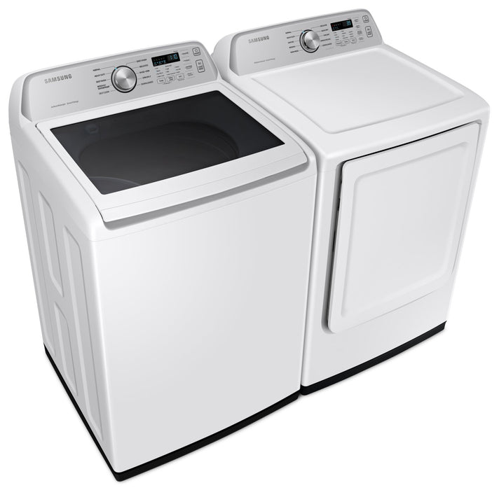 Samsung 5.3 Cu. Ft. Top-Load Washer and 7.4 Cu. Ft. Electric Dryer - White