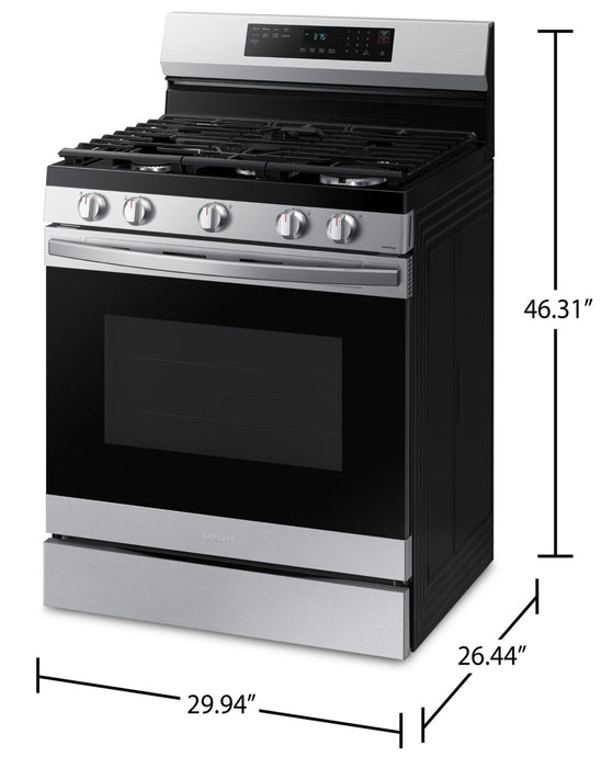 Samsung 6 Cu. Ft. Smart Gas Free Standing Range with Air Fry - Stainless Steel - NX60A6511SS/AA