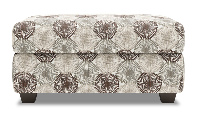 Made in Canada Customizable Sofa Lab The Trunk 39\" Fabric Storage Ottoman - Stone Multicolour