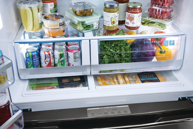 Frigidaire Gallery 36\" 21.5 Cu. Ft. Counter-Depth 4-Door French-Door Refrigerator - Smudge-Proof® Stainless Steel - GRMC2273CF