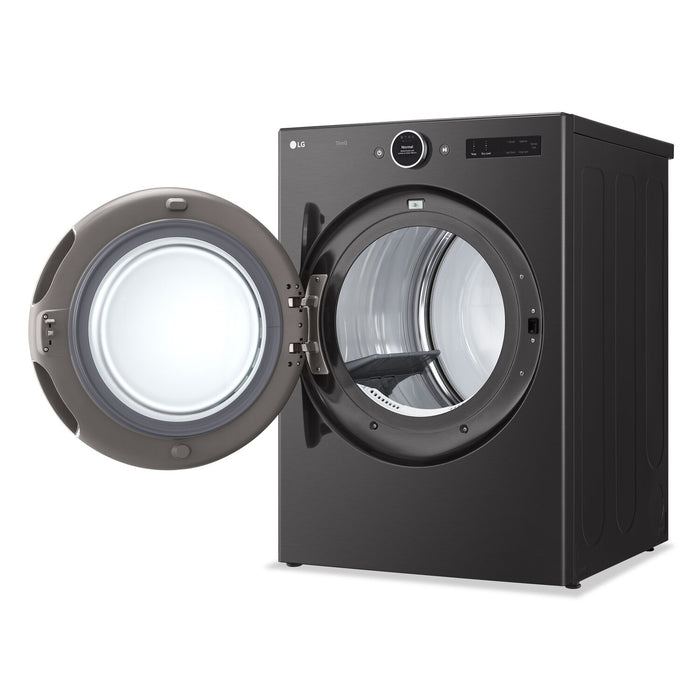 LG 7.4 Cu. Ft. Smart Electric Dryer with Steam - Black Steel - Stackable - DLEX6700B