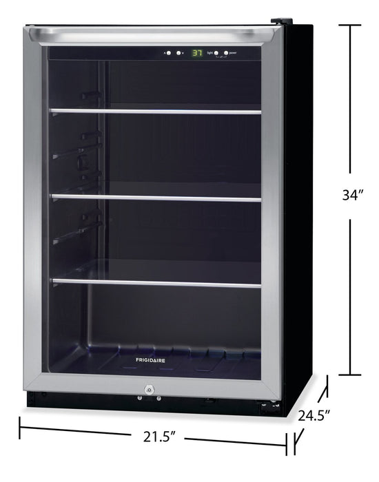 Frigidaire 21.5\" 4.6 Cu. Ft. 138 12 oz. Can Capacity Beverage Centre Refrigerator - Stainless Steel - FRYB4623AS
