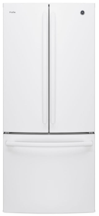 Profile 30\" 20.8 Cu. Ft. French-Door Refrigerator - White - PNE21NGLKWW