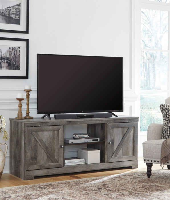Wynnlow 63\" Rustic TV Stand with Storage and Cable Management for TVs up to 70\"- Grey