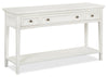 Heron Cove 50\" Traditional Sofa Table with Storage and Shelf - White Pine