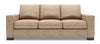 Made in Canada Customizable Sofa Lab Track 85\" Chenille Fabric Sofa with Track Arms - Luxury Taupe