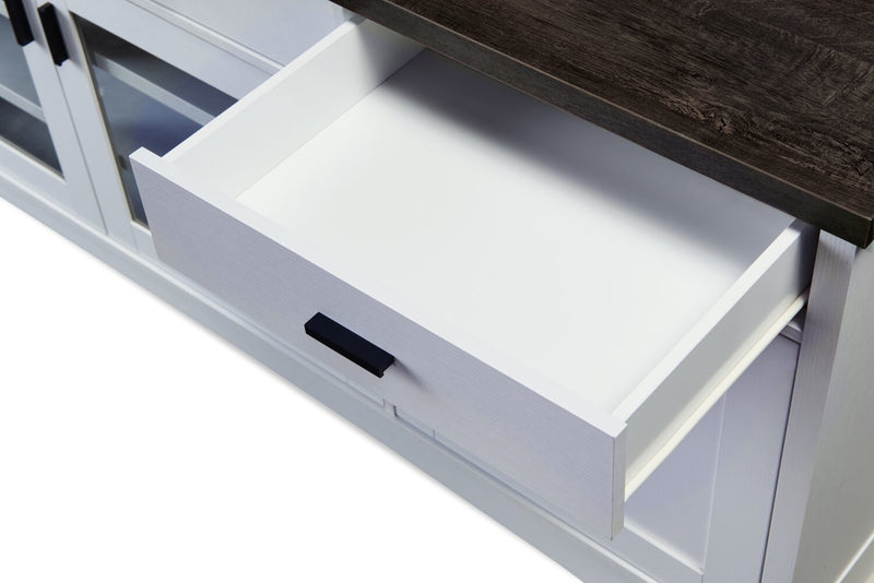 Emry 87.5\" 3-Piece Wall Unit Entertainment Centre with Storage and Cable Management for TVs up to 90\"- White