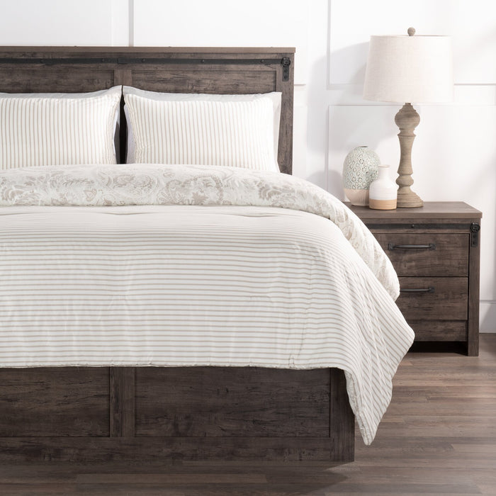 Indie Paisley 3-Piece Full/Queen Comforter Set - White