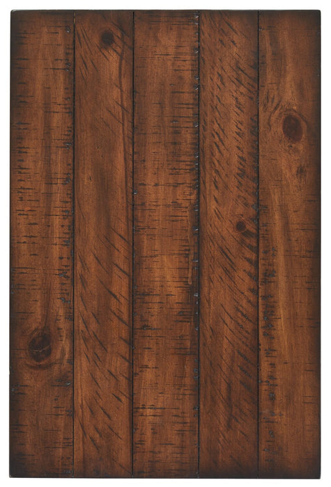 Cottage Lane 16\" Rustic Chairside Table with Storage - Dark Brown Wood