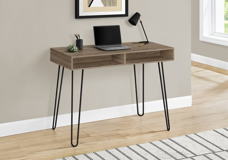 Ezra 40\" Office Desk with Cubbyholes - Taupe