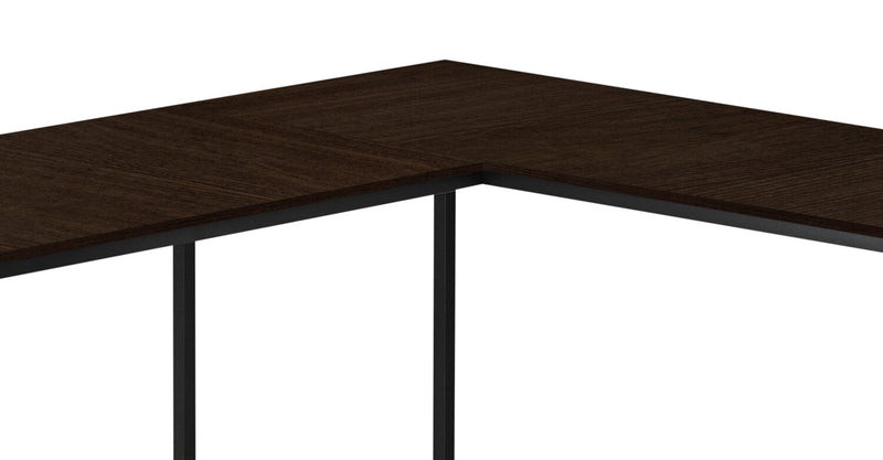 Karter 58.25\" L-Shaped Corner Office Desk - Espresso