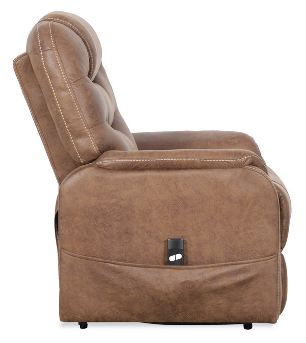Landon 34\" Microfibre Power Lift Reclining Chair - Brown
