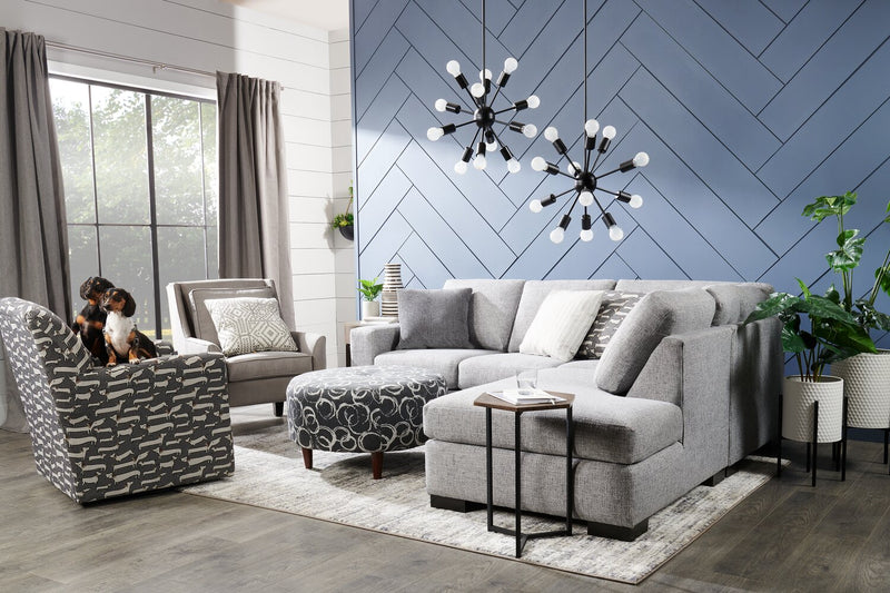 Made in Canada Sofa Lab Customizable Swivel 31\" Fabric Accent Chair - Peppercorn Multicolour