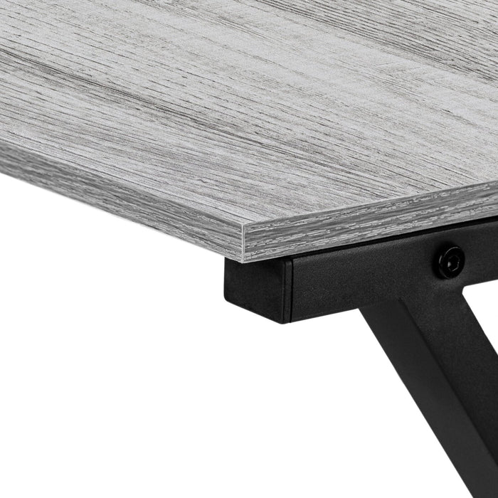 Lidia 55.25\" L-Shaped Corner Office Desk - Grey