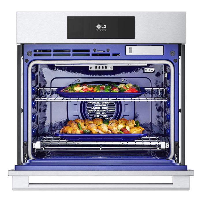 LG Studio 30\" 4.7 Cu. Ft. Electric Wall Oven with True Convection - Smudge Proof Stainless Steel - WSES4728F