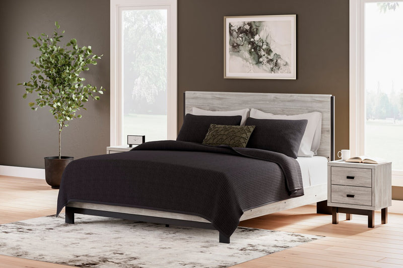 Zen Panel Bed, Light Grey - King Size