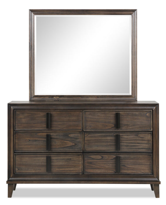 Kane Bedroom 6-Drawer Dresser, 61\"W x 38.3\"H - Brown