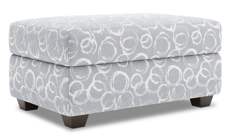 Made in Canada Customizable Sofa Lab The Trunk 39\" Fabric Ottoman with Storage - Alloy Multicolour