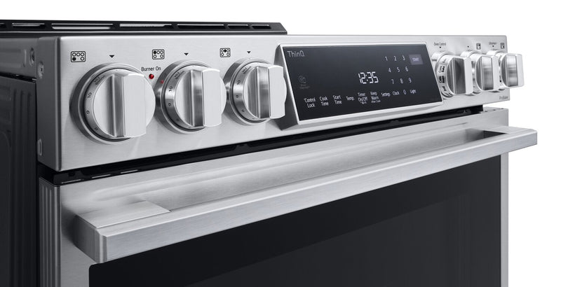 LG Studio 6.3 Cu. Ft. Smart Induction Range with Instaview & Air Fry - Smudge Proof Stainless Steel - LSIS6338F