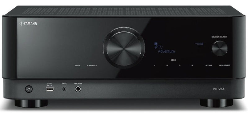Yamaha RX-V4A AV Receiver with CINEMA DSP 3D and Voice Assistant Compatibility - RXV4A B