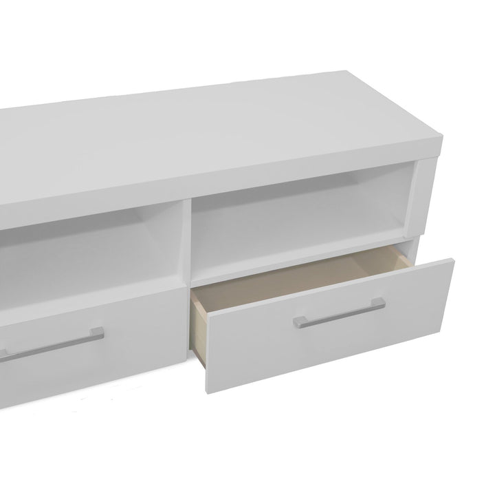 Rio  80\" Modern TV Stand with Storage and Cable Management for TVs up to 90\"- White