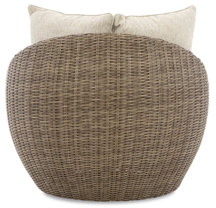 Lume Outdoor Patio Set of 2 Chairs - Resin Wicker & Nuvella Fabric , UV & Weather Resistant - Natural/Beige