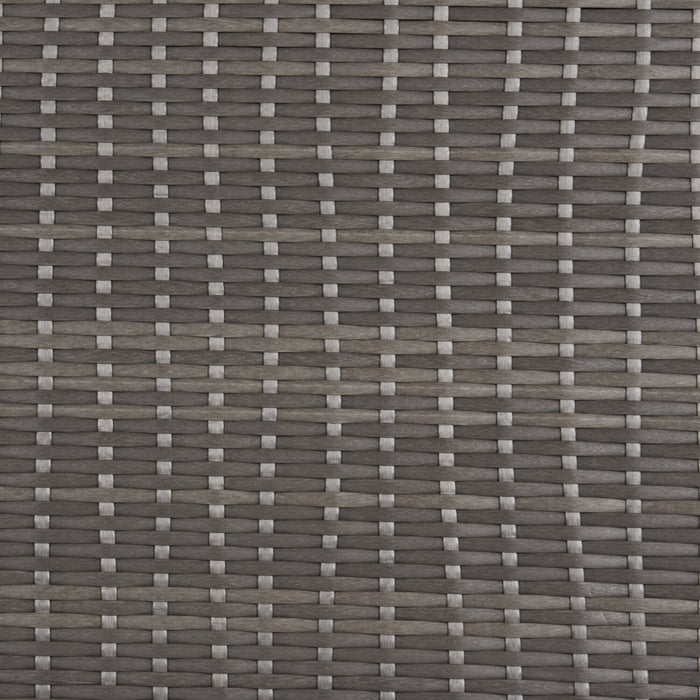 Morris 4-Piece Outdoor Patio Set with 2 Corner Chairs, 1 Armless Chair & Ottoman - Hand-Woven Resin Wicker, Olefin Fabric, UV & Weather Resistant - Grey