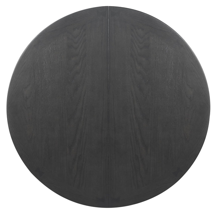 Dena Dining Table with 42-60\"W Extension, Round  - Grey