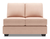 Sofa Lab Roll Armless Loveseat - Pax Rose 