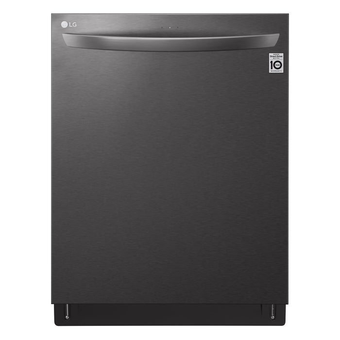 LG 24\" 46 dBA Built-In Top-Control Smart Dishwasher with QuadWash® - Smudge Proof Black Stainless Steel - LDTS5552D