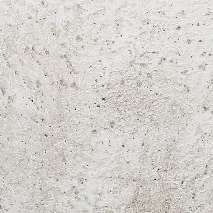 20\" Cream Textured Concrete Table Lamp with Ivory Shade