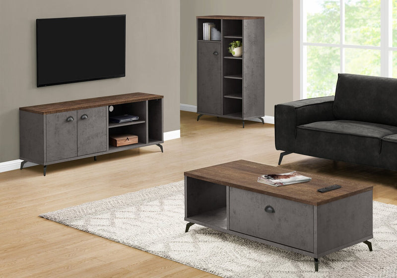 Cameron 60\" Modern TV Stand with Storage and Cable Management for TVs up to 65\"- Grey