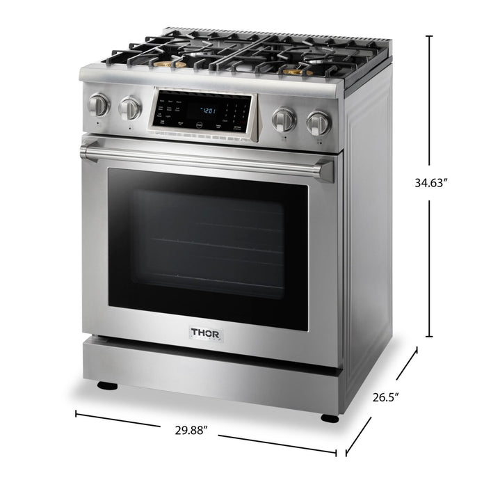Thor Kitchen 4.55 Cu. Ft. Tilt Panel Professional Gas Range - TRG3001