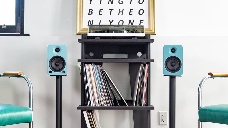 Kanto SP26PL 26\" Pair of Speaker Stands with Integrated Cable Management - Black