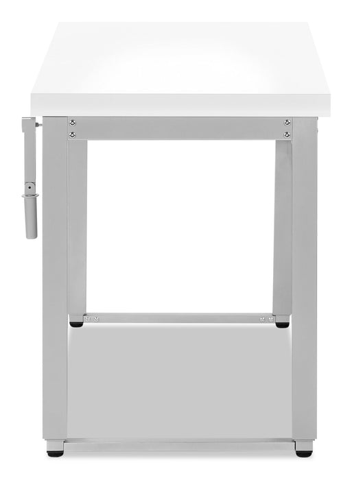 Kai 47.25\" Adjustable Height Office Desk - White