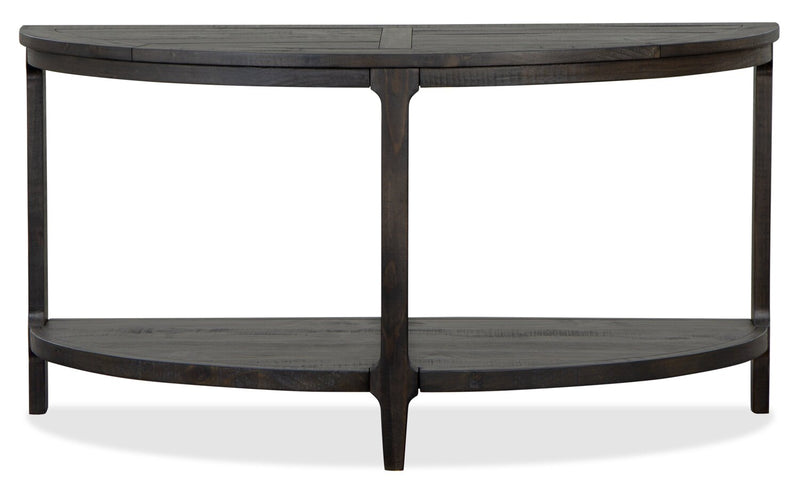 Axl 55\" Traditional Sofa Table with Shelf - Dark Grey-Brown Wood