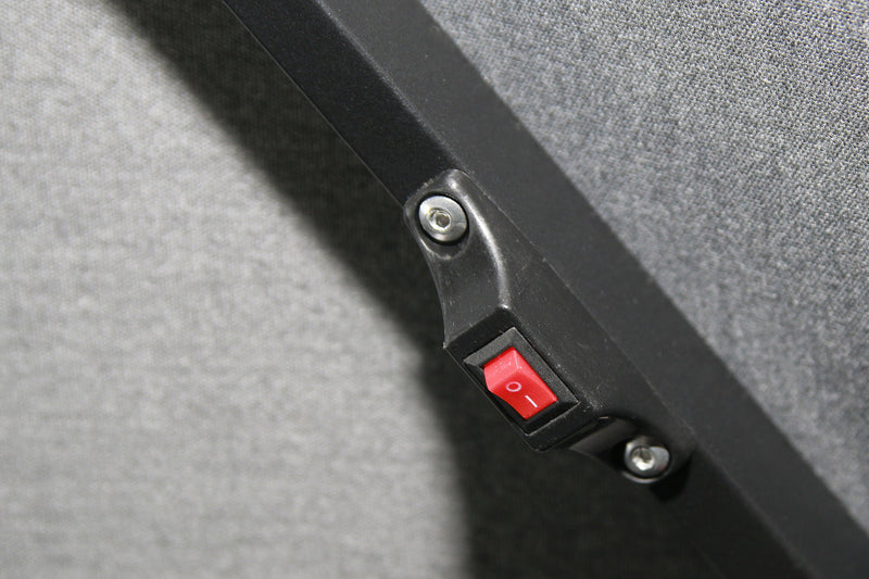 Solar Cantilevered Patio Umbrella with Base - 137\"W x 84\"H, Steel, Hand Crank, Water/Sand Fill Attachable Base, Built-in LED Lights - Grey