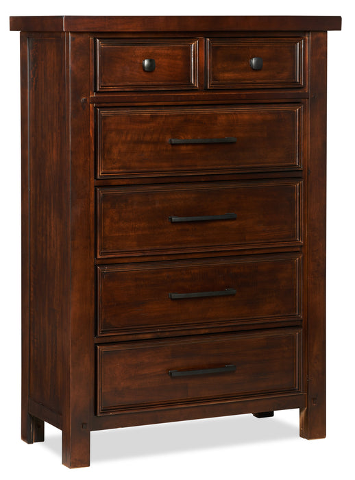 Sonoma Bedroom Chest of Drawers, 6-Drawer, 38\"W x 54\"H - Mango Brown