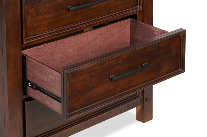 Sonoma Bedroom Chest of Drawers, 6-Drawer, 38\"W x 54\"H - Mango Brown