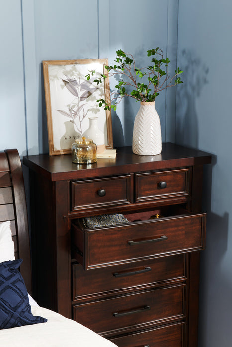 Sonoma Bedroom Chest of Drawers, 6-Drawer, 38\"W x 54\"H - Mango Brown