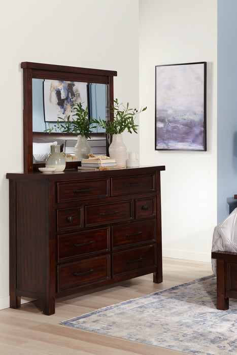 Sonoma Bedroom 9-Drawer Dresser, 62\"W x 42\"H - Mango Brown