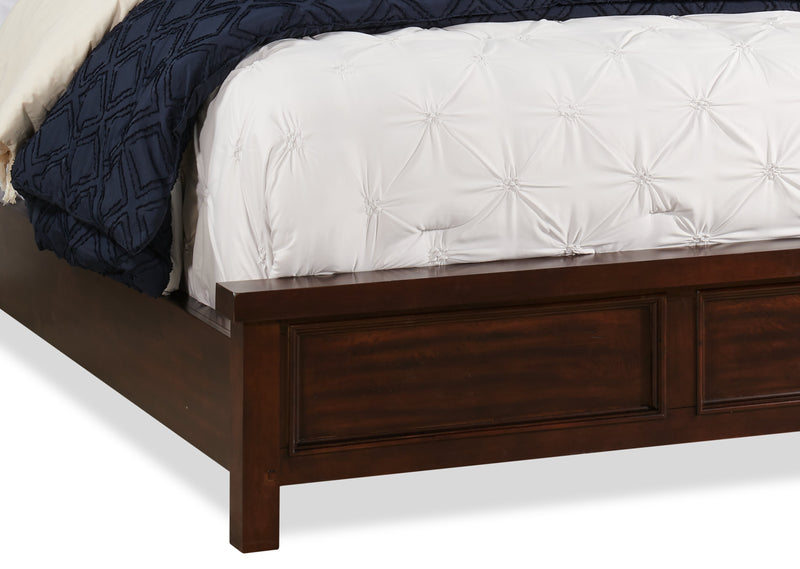 Sonoma Panel Bed with Headboard & Frame, Mango Brown - King Size
