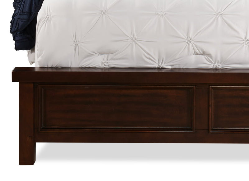 Sonoma Panel Bed with Headboard & Frame, Mango Brown - King Size