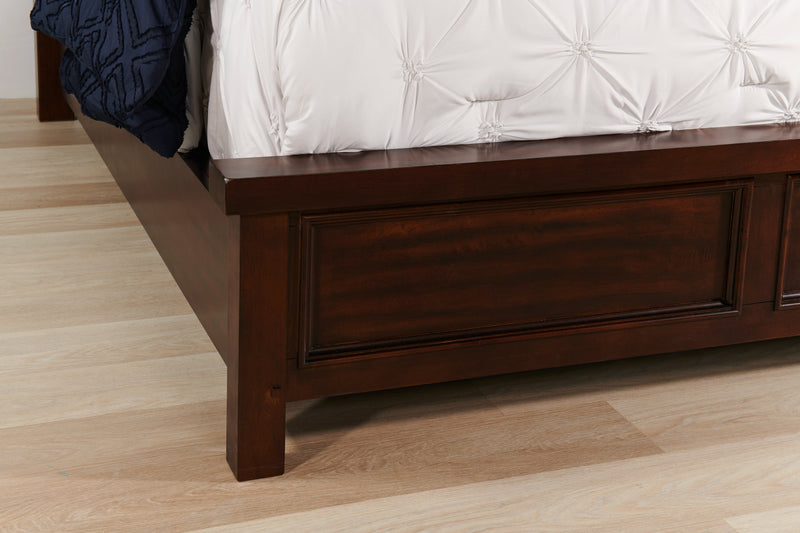 Sonoma Panel Bed with Headboard & Frame, Mango Brown - Queen Size
