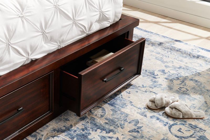 Sonoma 6pc Bedroom Set with Storage Bed, Dresser, Mirror & Nightstand, Mango Brown - Queen Size