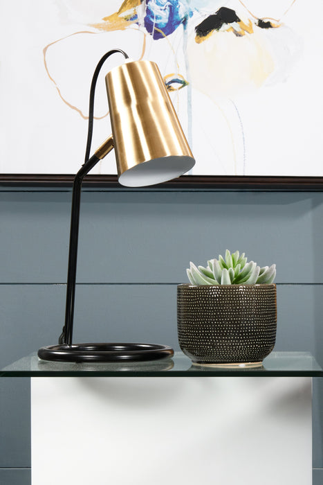 Stella 16.14\" Black and Gold Desk/Task Lamp