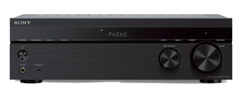 Sony 2-Channel Stereo Receiver with Phono Input and Bluetooth - STRDH190