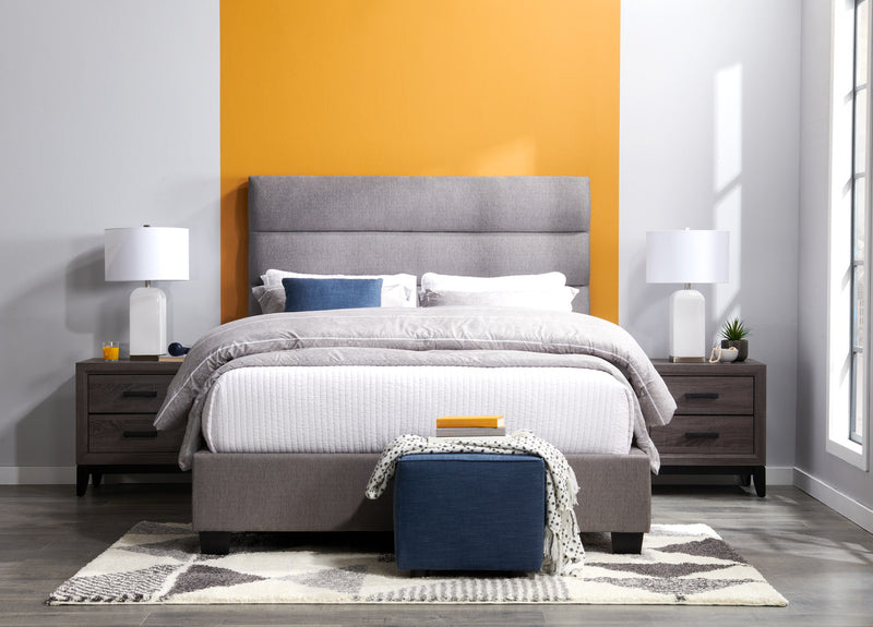 Stripes 3-Piece King Comforter Set - Grey