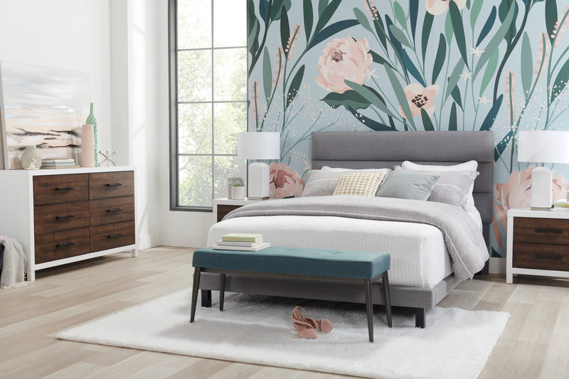 Stripes 3-Piece Full/Queen Comforter Set - Grey