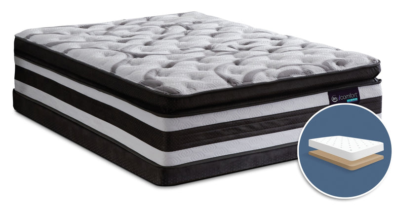 Serta iComfort® Manolo Medium Super Pillow-Top Low-Profile Full Mattress Set